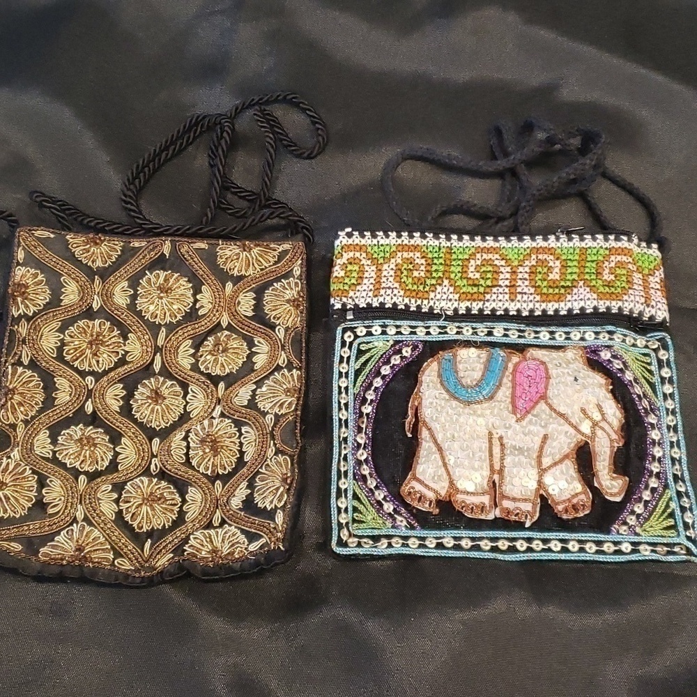 Crossbody bags Set of 2 beaded